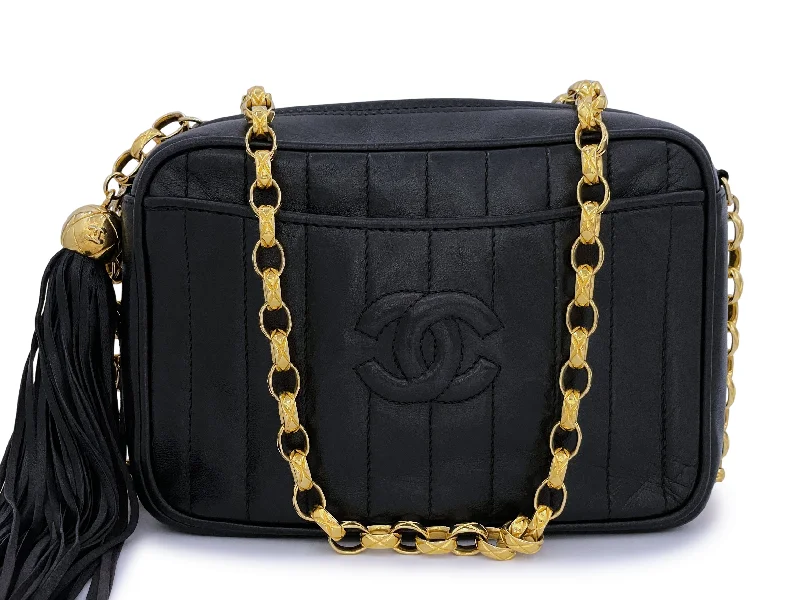 Chanel bags sale 2025Chanel 1994 Vintage Black Mademoiselle Lambskin Mini Camera Bag 24k GHW