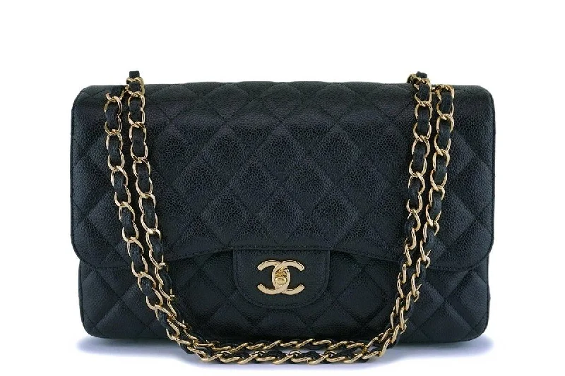 Chanel bags for women who love timeless fashionChanel Black Caviar Jumbo Classic Double Flap Bag GHW