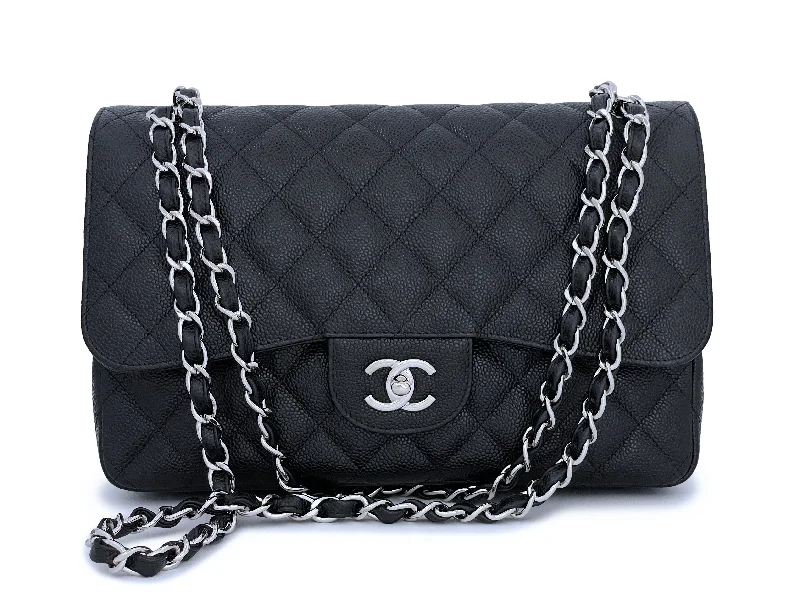 Chanel All - Match Handbag for Versatile StylingChanel Black Caviar Jumbo Classic Double Flap Bag SHW