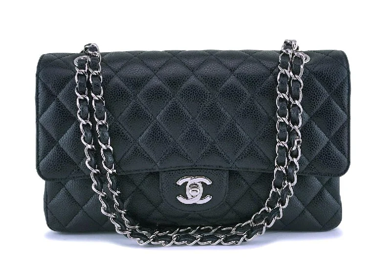 Chanel bags for women with a taste for high fashionChanel Black  Caviar Medium Classic Double Flap Bag SHW