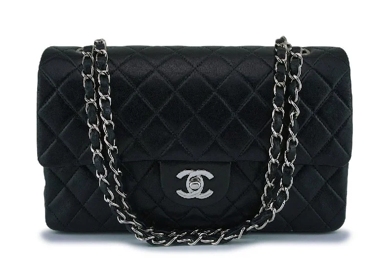 Chanel bags for women with a taste for high fashionChanel Black Lambskin Medium Classic Double Flap Bag SHW