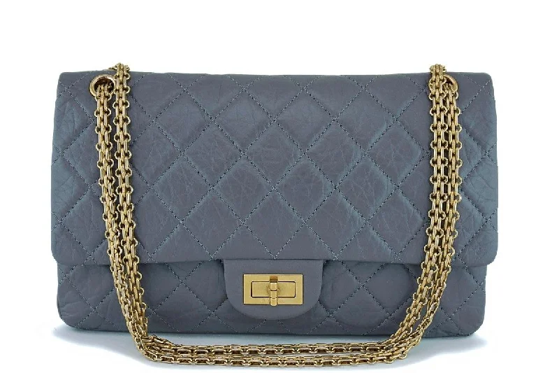 Chanel bags in luxury boutiques worldwideChanel Gray Large 227 Classic 2.55 Reissue Flap Bag GHW