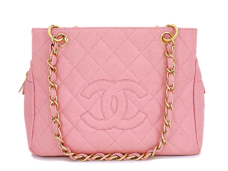 Chanel bags as wedding day accessoriesChanel Pink Caviar Petite Timeless Shopper Tote PTT Bag 24k GHW