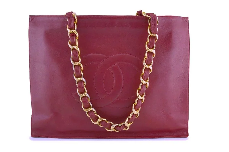 Chanel Medium Tote Bag for Office LadiesChanel Red Vintage Calfskin Chunky Chain Tote Bag 24k GHW