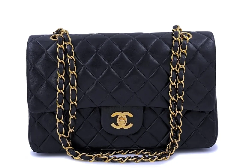 Chanel Small Crossbody Bag for TravelChanel Vintage 1992 Black Medium Classic Double Flap Bag 24k GHW Lambskin