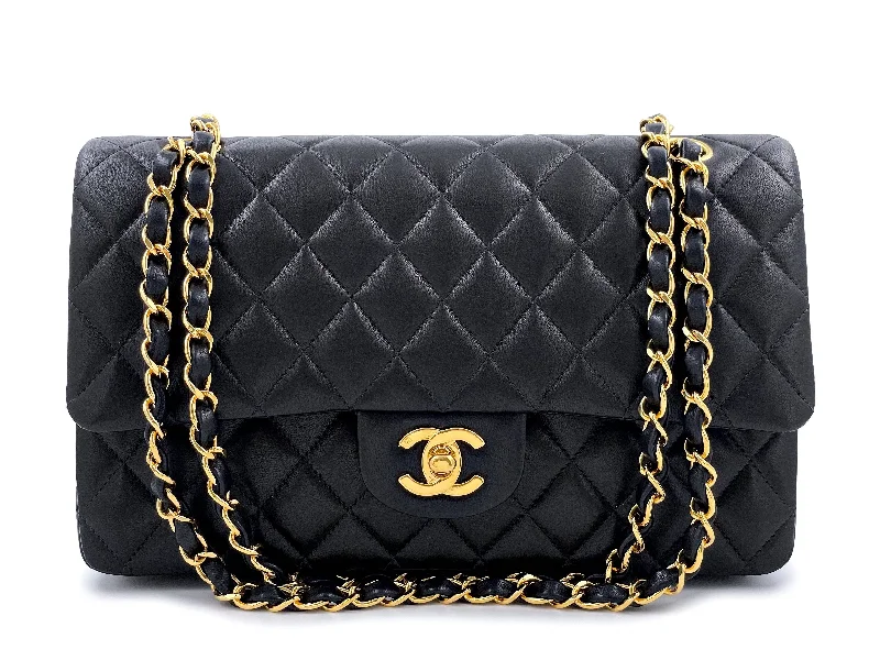 Chanel Vintage Inspired Handbag for Retro LoversPristine Chanel 1998 Vintage Black Medium Classic Double Flap Bag 24k GHW