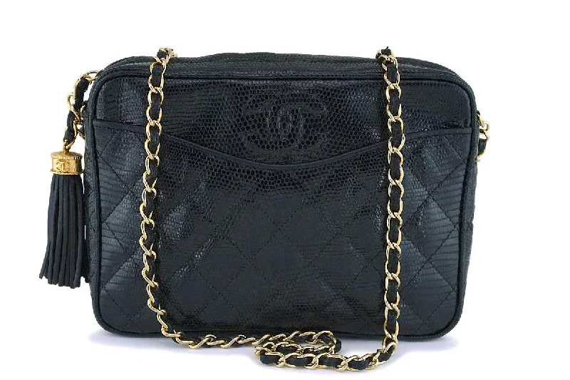 Chanel bags perfect for everyday elegRare Chanel Vintage Lizard Classic Camera Case Bag GHW