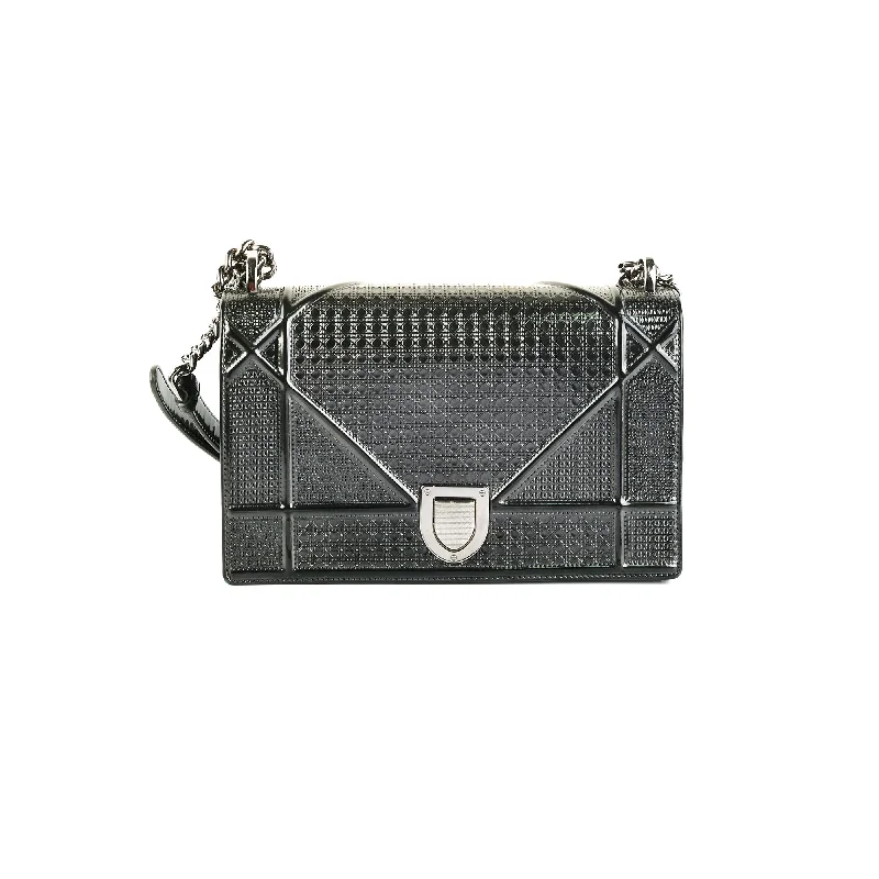 Christian Dior Saddle bags with a studded trim for a bold lookDior Medium Diorama Grey