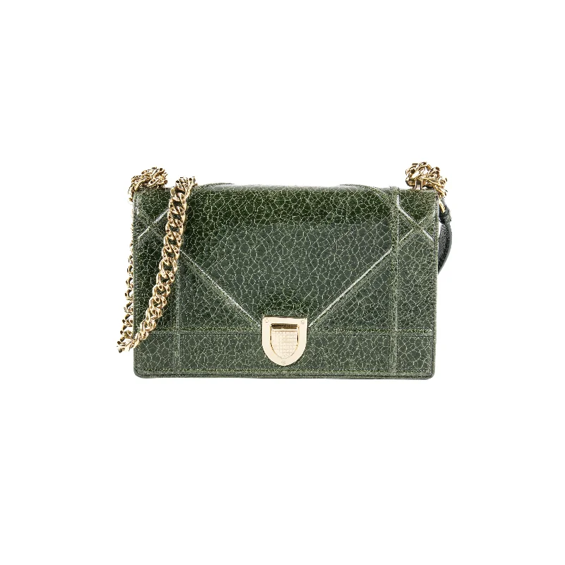 Christian Dior crossbody bags with a front - flap pocket for easy accessChristian Dior Medium Diorama Green Bag