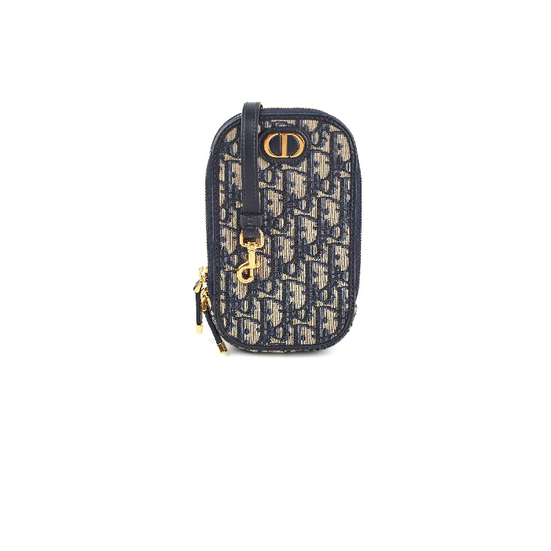 Christian Dior crossbody bags with a front - flap pocket for easy accessDior Saddle Phone Holder Navy