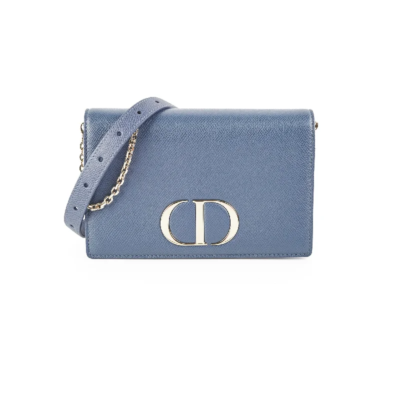 Christian Dior bags with a zip - top closure and multiple compartmentsChristian Dior 2 in 1 Pouch Montaigne Pouch Blue