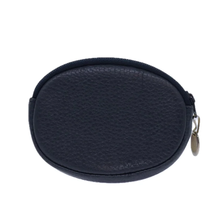 Christian Dior bags with a quilted pattern and gold - toned hardwareCHRISTIAN DIOR Coin Purse Leather Navy Auth bs15647