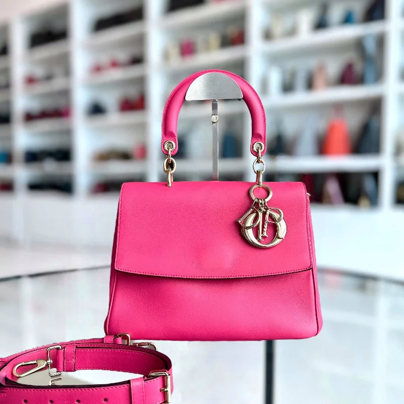 Luxury Christian Dior crossbody bags with a chain - link strapBe Small Smooth Calfskin Pink GHW