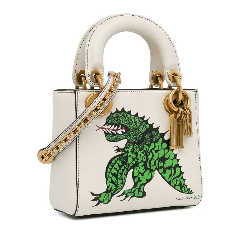 Christian Dior bags with a quilted pattern and gold - toned hardwareDior Limited Edition Niki De Saint Phalle Mini Dragon Calfskin Lady Dior (C3LcwE)