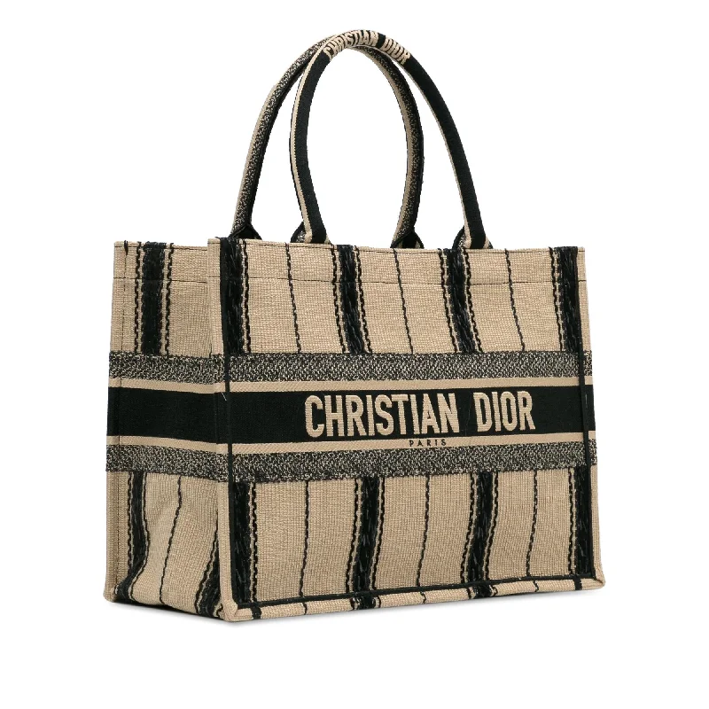 Christian Dior tote bags with a double - handle and shoulder - strap optionDior Medium Bayadere Book Tote (LUu9wh)