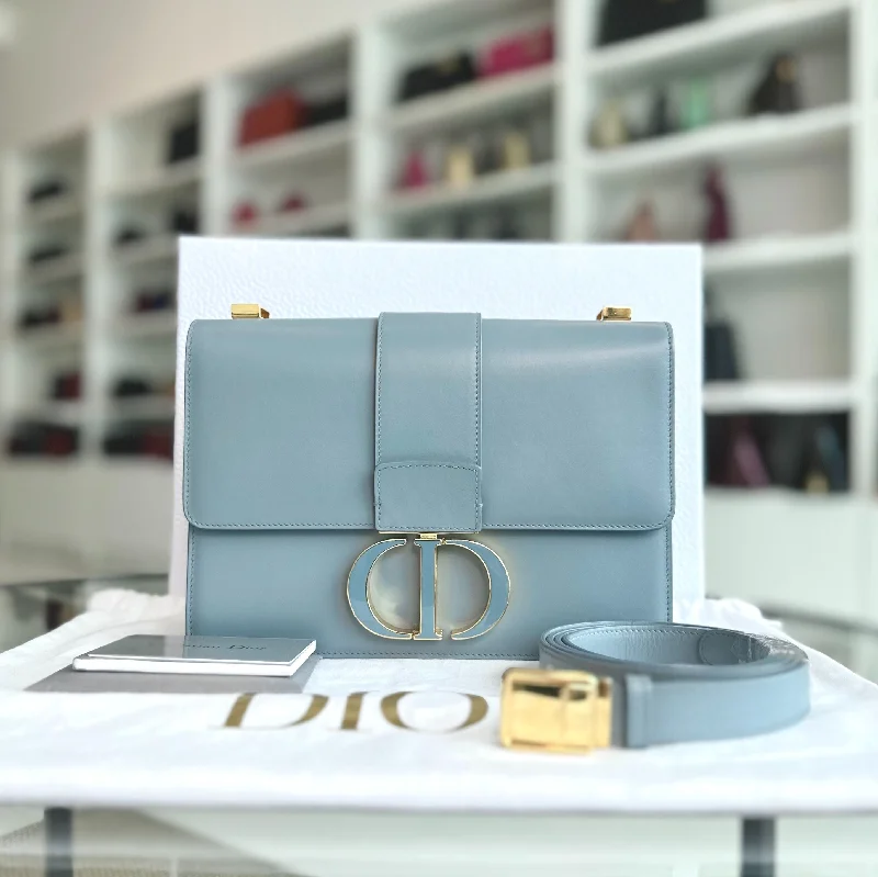 Fashion - forward Christian Dior tote bags for the modern womanMontaigne 30 Calfskin Medium Haze Blue Shoulder Bag