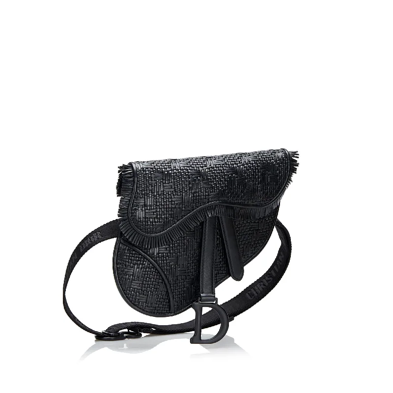 Christian Dior bags with a detachable coin purse insideDior Ultra Matte Woven Saddle (SHG-ArTTPH)